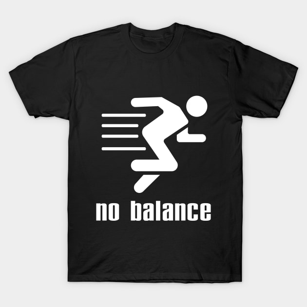 No Balance white logo T-Shirt by sufian